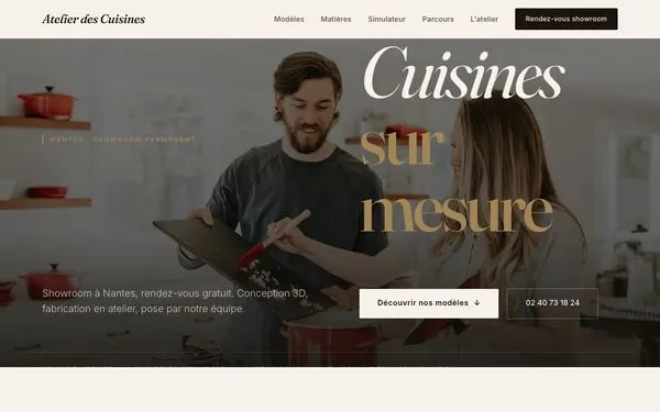 Aperçu du site démo cuisiniste